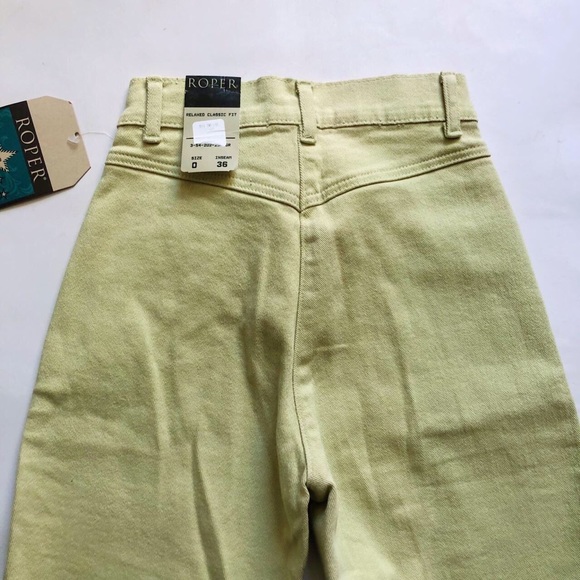 Vtg Roper Pastel Green High Rise Jeans - Picture 4 of 5